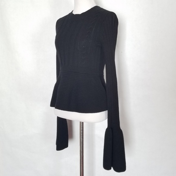 Urban Outfitters Bell Sleeves Peplum Sweater Top - Picture 2 of 7